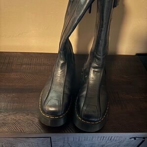 Dr. Martens Black Leather Combat Boots